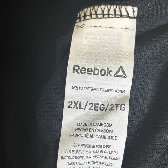 Reebok Short Sleeve Golf Moisture Management Polo-Black-Men Size XXL - Picture 5 of 5